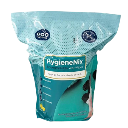 HygieneNix Biodegradable Wet Wipes, 800 wipes per roll