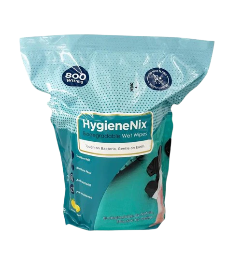 HygieneNix Biodegradable Wet Wipes, 800 wipes per roll