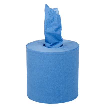 Sorb-X Classic Centerfeed 2 Ply - Blue, White, Carton of 6 Rolls