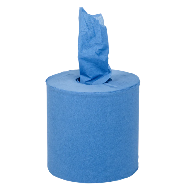 Sorb-X Centrefeed Roll 2-Ply - Blue, White, Carton of 6 Rolls