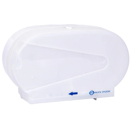 Pacific Hygiene Double Mini Jumbo Dispenser - White, Black