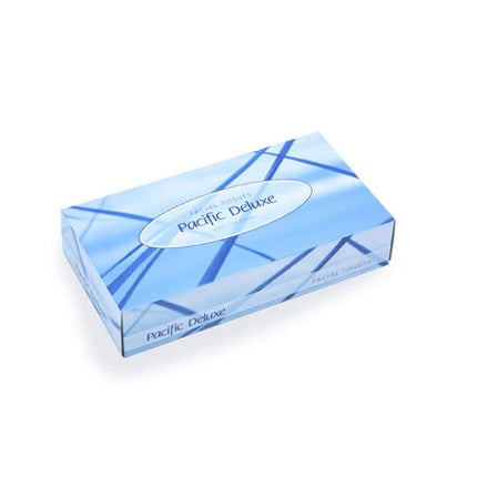 Pacific Deluxe 2-Ply Facial Tissue - 100 Tissues/Pack, Carton of 48