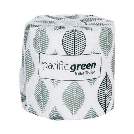 Pacific Green Recycled Roll Toilet Tissue 2-Ply - 400 Sheets/Roll, Carton of 48 Rolls