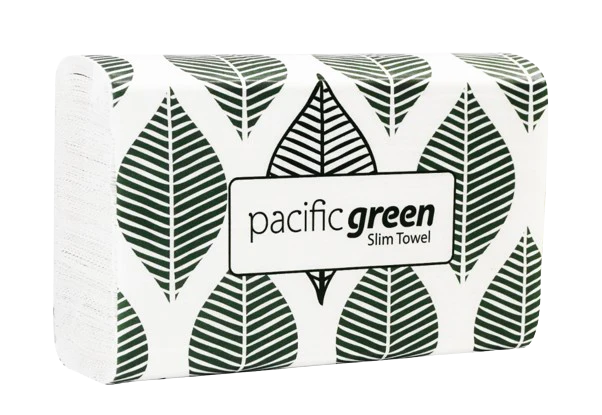 Pacific Green Recycled Slim Towel - 250 Sheets/Pack, Carton of 16 Packs