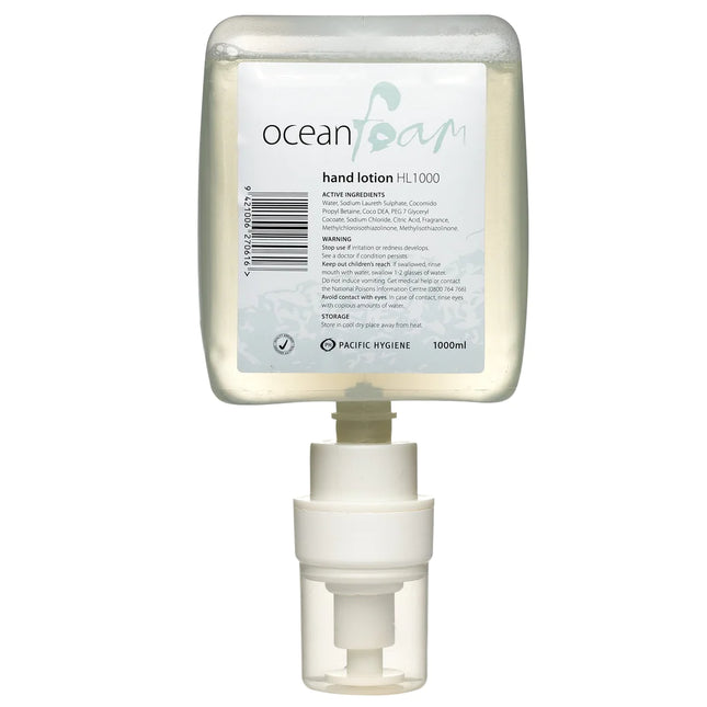 Ocean Foam Hand Lotion Soap - 1000ml/Cartridge, Carton of 6