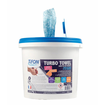 TiFon Turbo Towel Industrial Cleansing Wipes - 70 Wipes