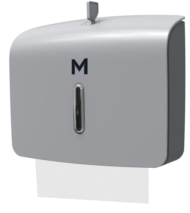 Mini Slimfold Towel Dispenser, 300 Sheet Capacity - White, Silver, Black