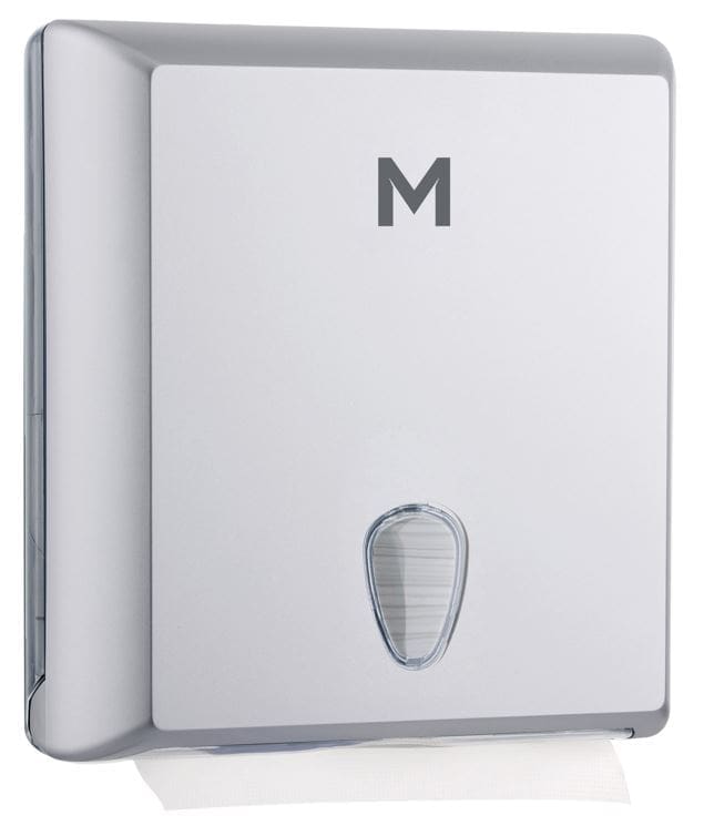 Regular Slimfold Dispenser, 450 Sheet Capacity - White, Silver, Black