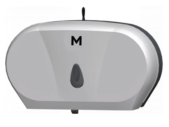 Double Jumbo Roll Dispenser - White, Silver, Black