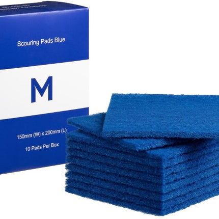 Regular Scouring Pads - Green, Blue, Red, Black, White, Carton of 80