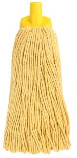 Cut Cotton Mop Heads, Carton of 12 - Blue, Green, Red, Yellow, White