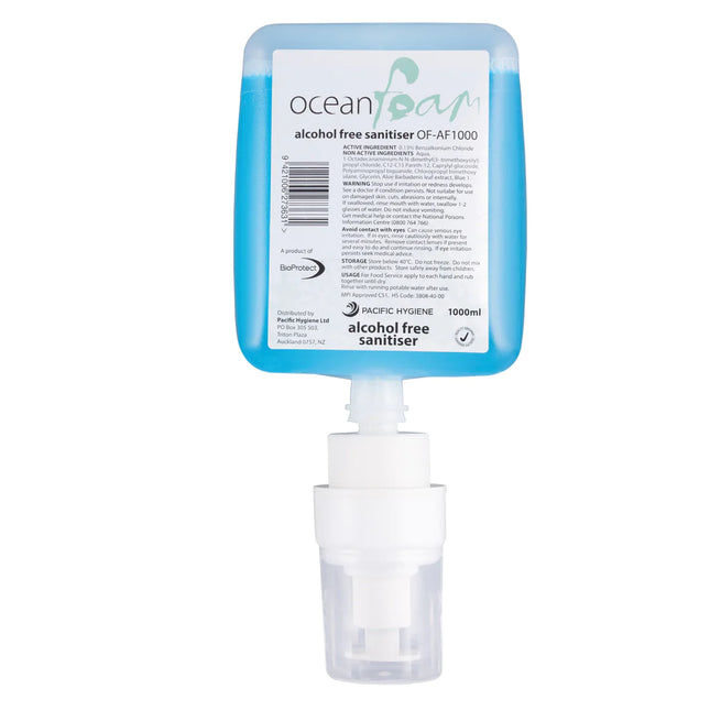 Ocean Foam Alcohol Free Hand Sanitiser - 1000ml/Cartridge, Carton of 6