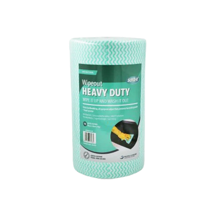 Sorb-X Wipeout Heavy Duty Roll, Green, Red, Blue, Yellow