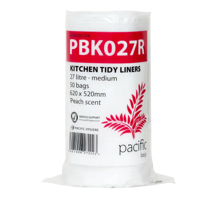 Pacific Kitchen Tidy Liner Roll 27L, 50/Roll - Carton of 20