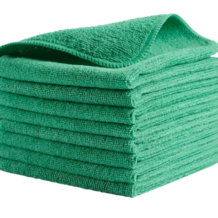 Rubbermaid HYGEN R-40 Economy Microfiber Cloth - Green, Red, Blue, Yellow, Pack of 24 units