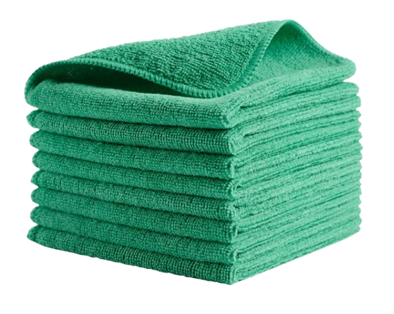 Rubbermaid HYGEN R-40 Economy Microfiber Cloth - Green, Red, Blue, Yellow, Pack of 24 units