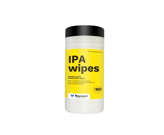 Reynard IPA Surface Disinfection Wipes - 160 Wipes/Packet, Carton of 12 Packets