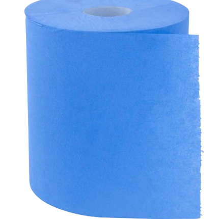 Sorb-X Centrefeed Roll 1-Ply 22cm - Blue, White, Carton of 6 Rolls