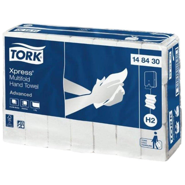 Tork H2 Xpress Advanced Multifold Hand Towel 2 Ply, Carton of 21