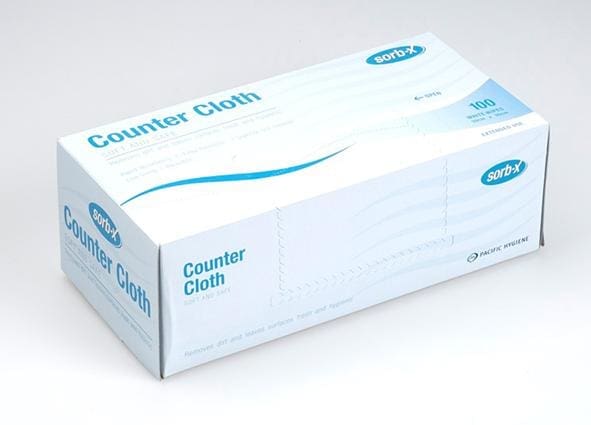 Sorb-X Multi Cloth, White - 100 Wipers/Pack, Carton of 12 Packs