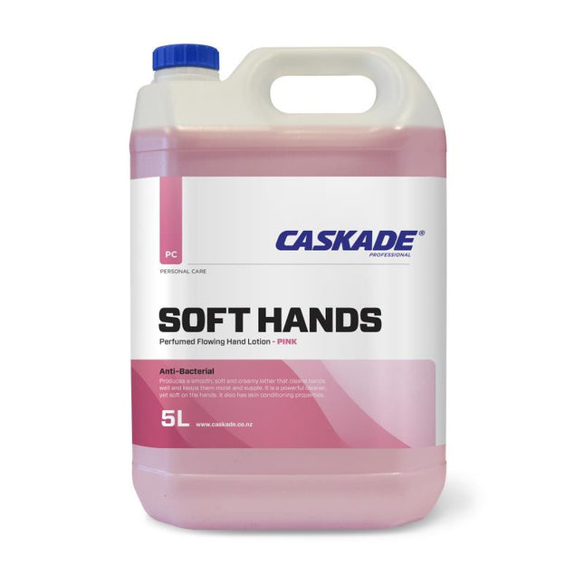 Caskade Soft Hands Liquid Soap 5L - Pink, White, Carton of 3